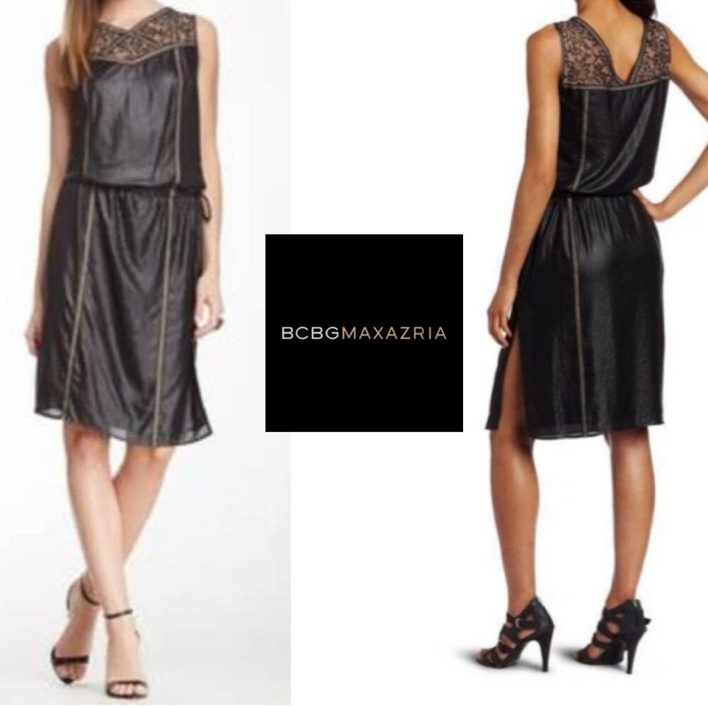 101. BCBG Maxazria Greta Lace Inset Dress Size XXS